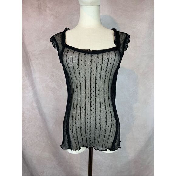 Vintage Y2K Forever Twenty One 21 Baby Doll Lace Tank Top Grunge Emo - Picture 1 of 7